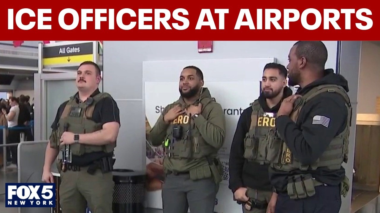 Video thumbnail for ICE officers at TSA checkpoints in airports