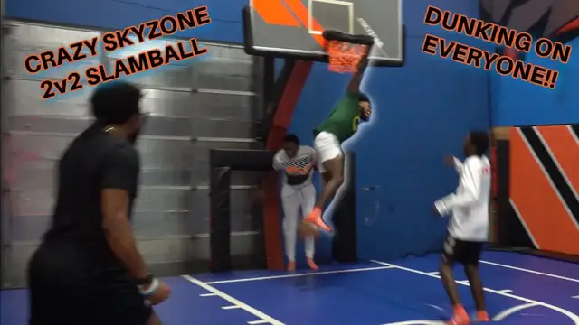 Video thumbnail for Skyzone SLAM BALL 2v2! (CAUGHT MULTIPLE BODIES)
