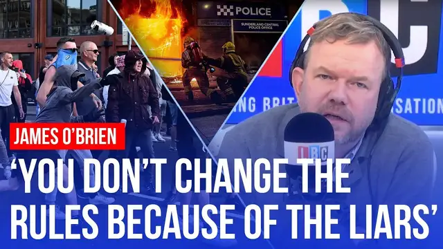 Video thumbnail for James O'Brien reacts to MPs' verdict on the Southport riots | LBC