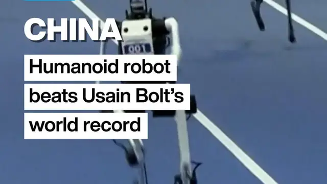 Video thumbnail for Humanoid robot beats Usain Bolt's 100m world record