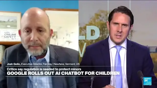 Video thumbnail for Fairplay Director warns of AI chatbot dangers for children