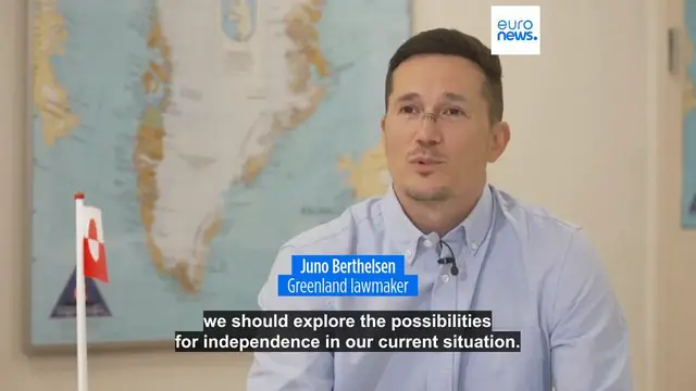 Video thumbnail for ‘We are not a product’: Greenlanders voice concern over US takeover plans