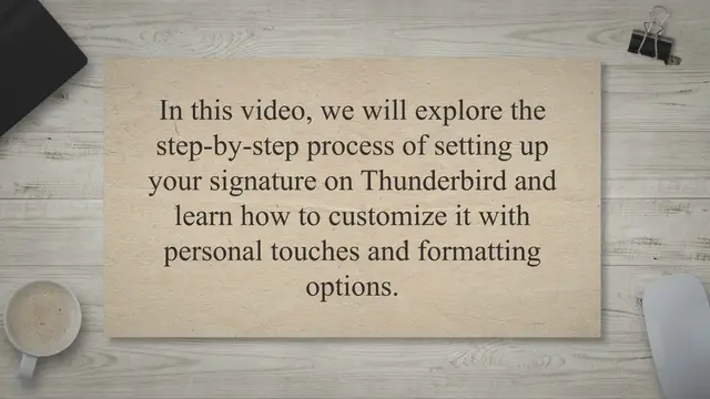 Video thumbnail for Mastering Thunderbird: The Ultimate Guide to Setting Up and Customizing Your Email Signature