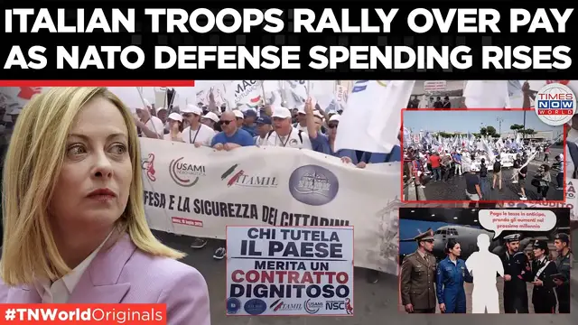 Video thumbnail for ROME PROTEST: Italian Troops Erupt Over Low Wages as NATO Defense Spending Rises