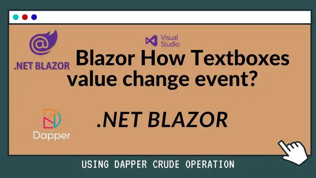 Video thumbnail for Blazor learn How textboxes Value change event write