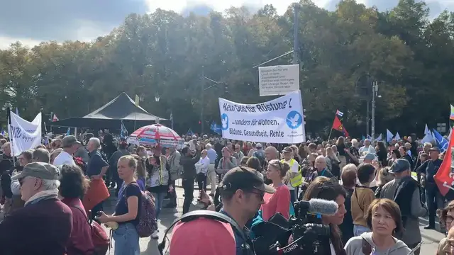 Video thumbnail for Germany: Thousands Protest Rearmament in Berlin.