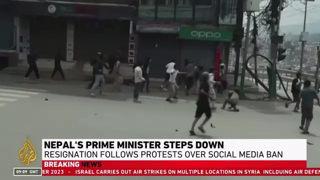 'Video thumbnail for Nepal's prime minister resigns following mass anti-corruption protests'