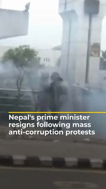 'Video thumbnail for Nepal's prime minister resigns following mass anti-corruption protests'