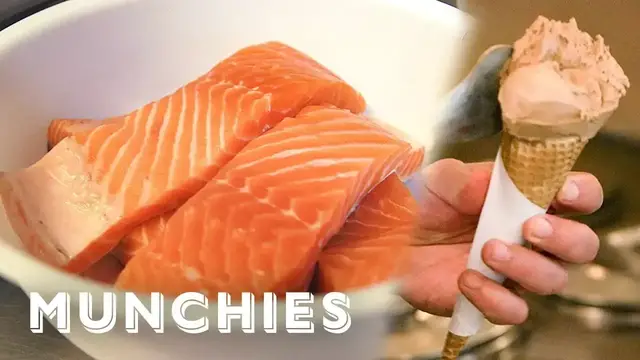 'Video thumbnail for Anchovy and Salmon Ice Cream Is Not Made For Dessert'