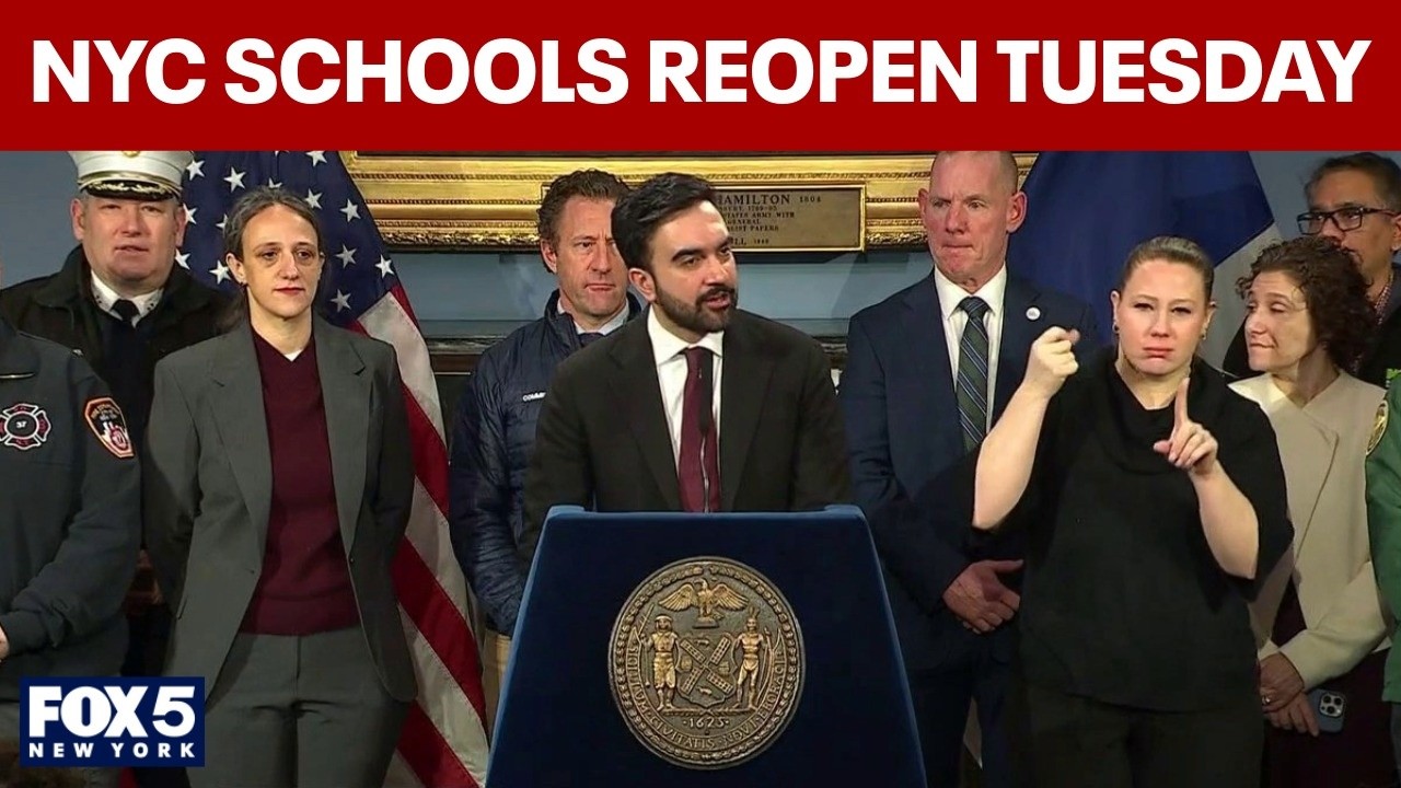 Video thumbnail for NYC schools will open Tuesday