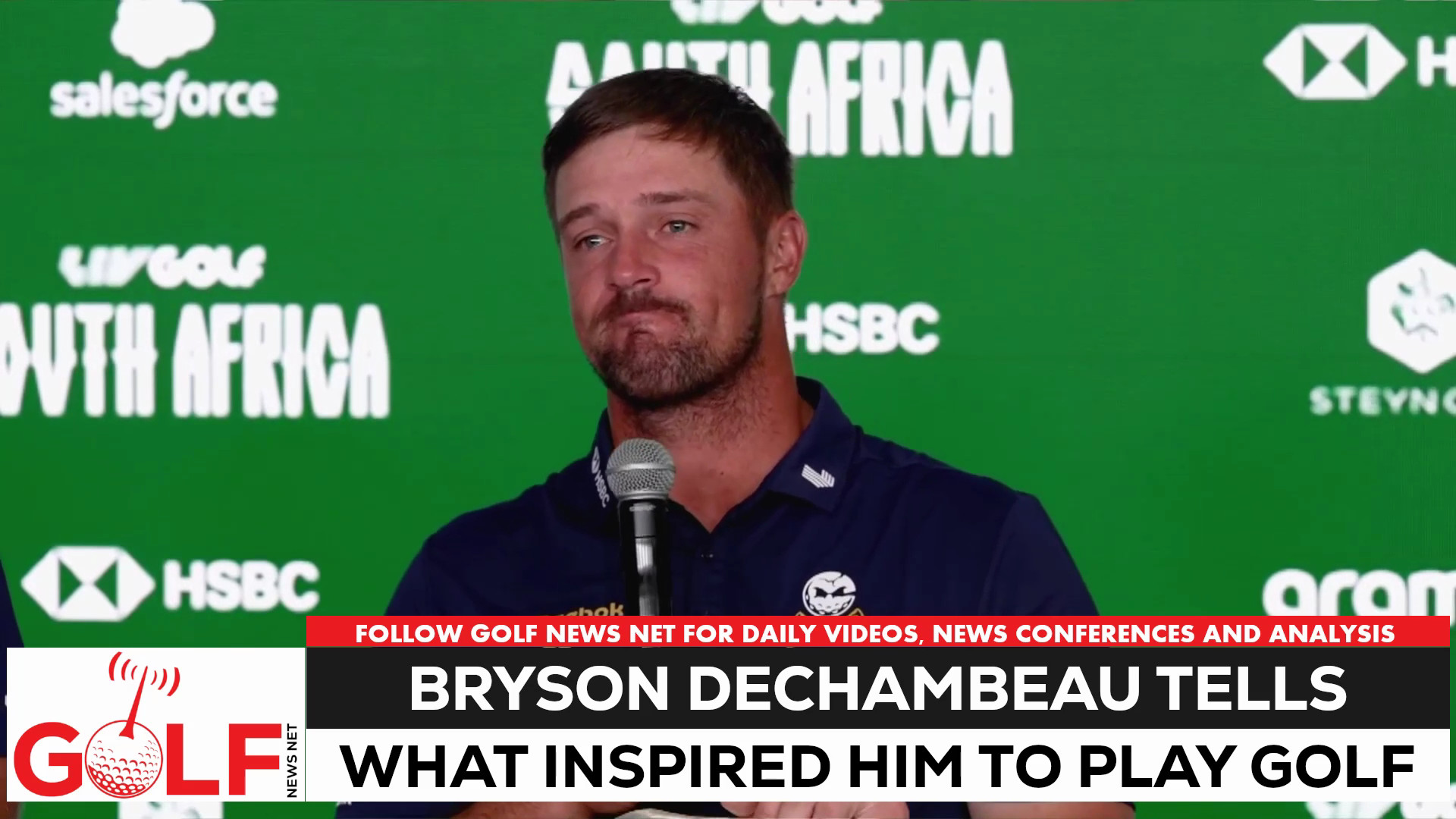 Video thumbnail for Bryson DeChambeau shares inspiring story from when he played in front of Arnold Palmer