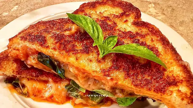 Video thumbnail for Pizza Grilled Cheese Sandwich Recipe