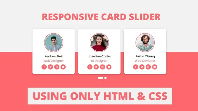 Video thumbnail for How to Create Responsive Card Slider in only HTML & CSS