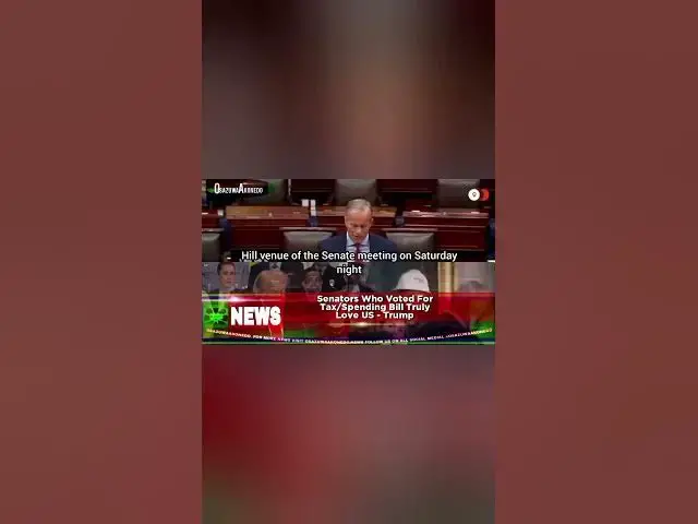 Video thumbnail for Senators Who Voted For Tax, Spending Bill Truly Love US - Trump