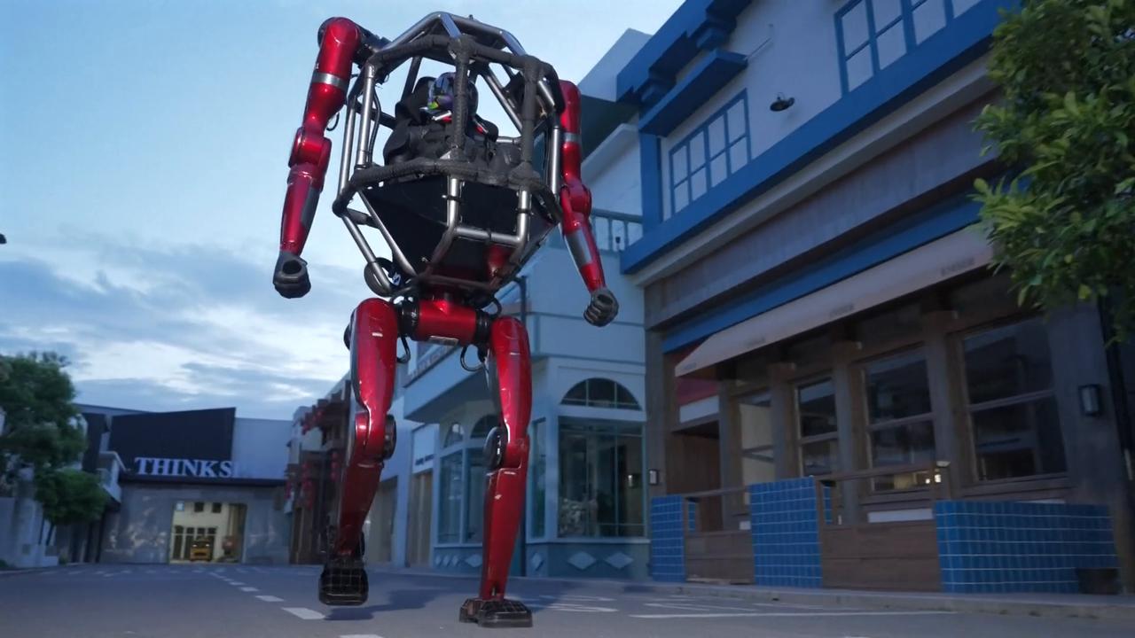 Video thumbnail for China: Unitree brings transformers to life with world's first manned mecha suit.