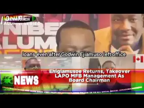Video thumbnail for Ehigiamusoe Returns, Takeover LAPO MFB Management As Board Chairman