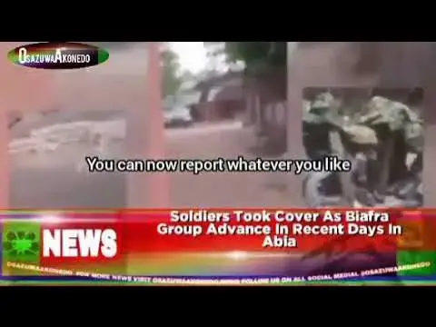 Video thumbnail for Soldiers Took Cover As Biafra Group Advance In Recent Days In Abia