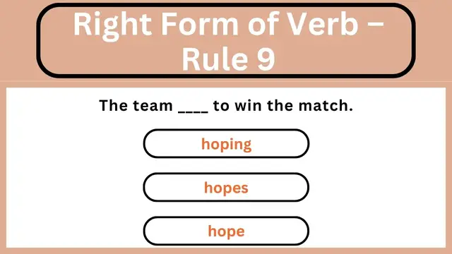 'Video thumbnail for English Grammar Practice ||  Right Form of Verb – Rule 9 || English Grammar Test'