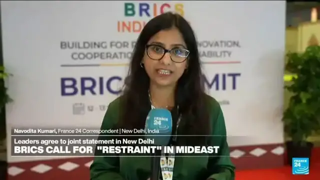 Video thumbnail for BRICS nations urge 'maximum restraint' in Middle East war
