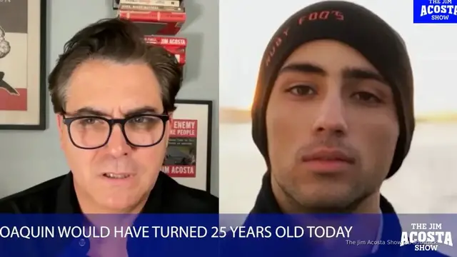 'Video thumbnail for Jim Acosta interviews AI version of student killed in mass shooting'