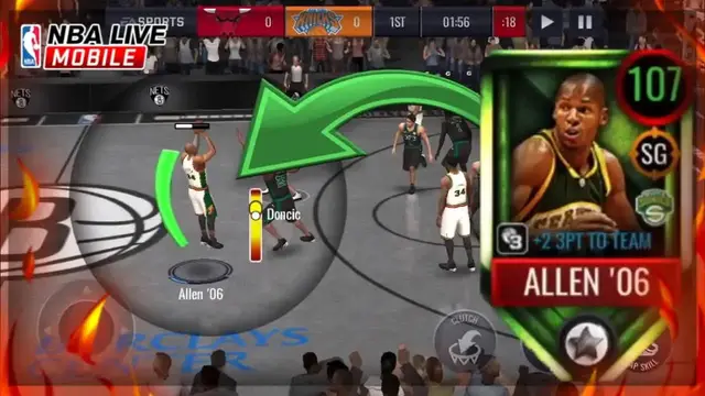 'Video thumbnail for knyt: insane 120 three point rating gameplay! ray allen dominates nba live mobile 20'