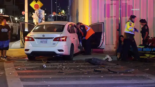 Video thumbnail for US, Bakersfield: Bakersfield Two-Vehicle Crash Sends Two to Hospital on East Truxtun Avenue.