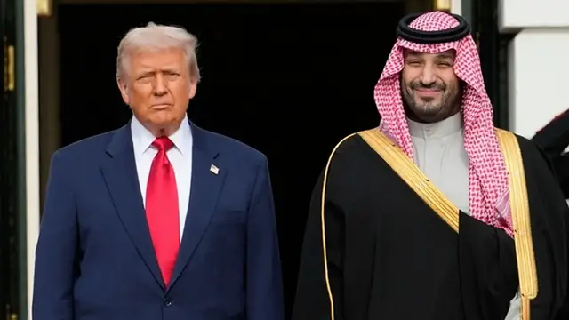 Video thumbnail for US and Saudi Arabia announce nuclear cooperation deal