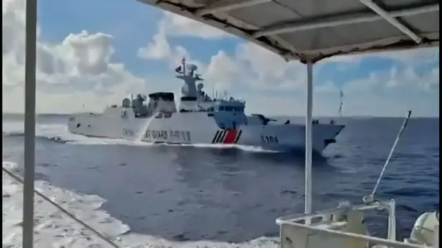 'Video thumbnail for Chinese vessels collide in disputed South China Sea'
