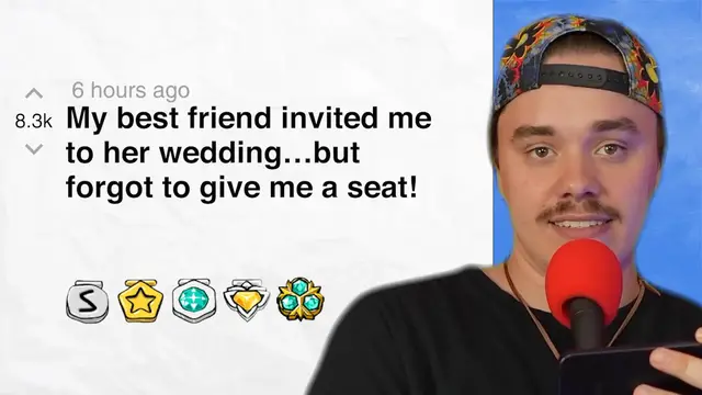 Video thumbnail for My best friend invited me to her wedding…but forgot to give me a seat! - r/bridezillas | Reddit Stories