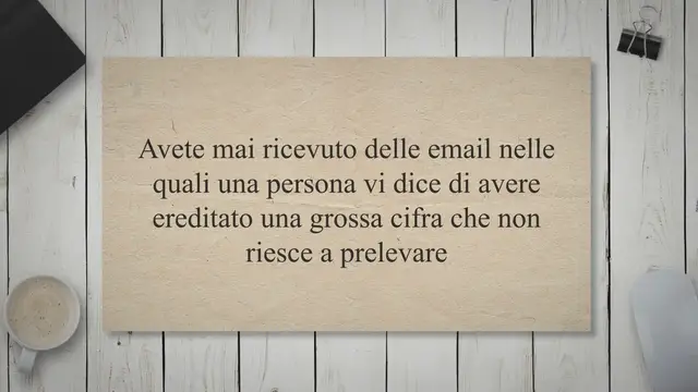 'Video thumbnail for Truffa alla nigeriana: l’apparente semplicità di una truffa geniale'