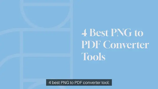 Video thumbnail for 4 best PNG to PDF converter tool