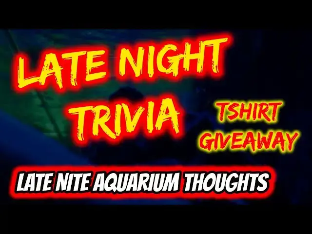 Video thumbnail for Late Night Trivia with TShirt Giveaway - Late Night Aquarium Thoughts
