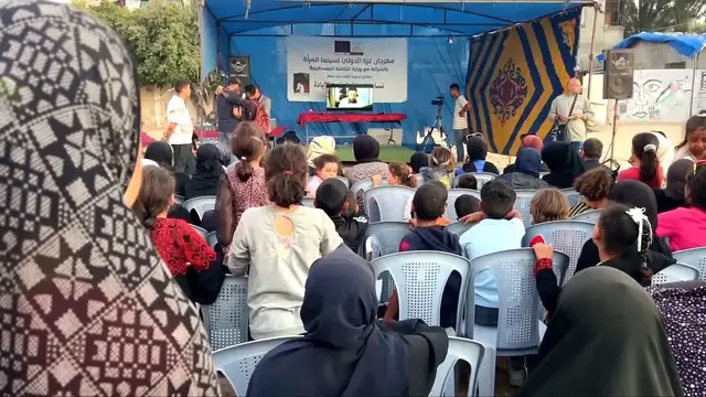 'Video thumbnail for Gaza’s first women’s film festival screens ‘Voice of Hind Rajab’ in poignant tribute'