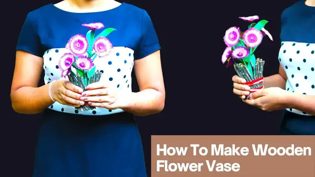 Video thumbnail for How To Make Wooden Flower Vase || DIY Paper Flowers Vase [ DIY Paper Flowers ]
