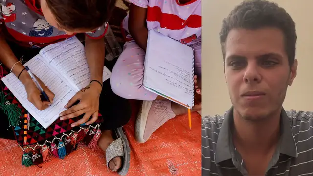 'Video thumbnail for Gaza students out of school, losing their education as Israeli attacks destroy 90% of schools'
