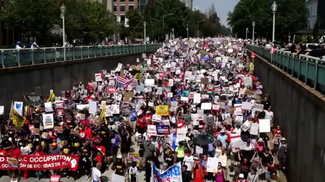 'Video thumbnail for Protests in US over deployment of national guard troops'