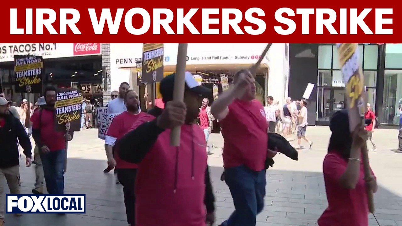 Video thumbnail for LIRR Strike begins: 3,500+ workers demand higher pay