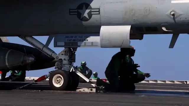 Video thumbnail for US: Trump confirms USS Abraham Lincoln to be replaced in Middle East.