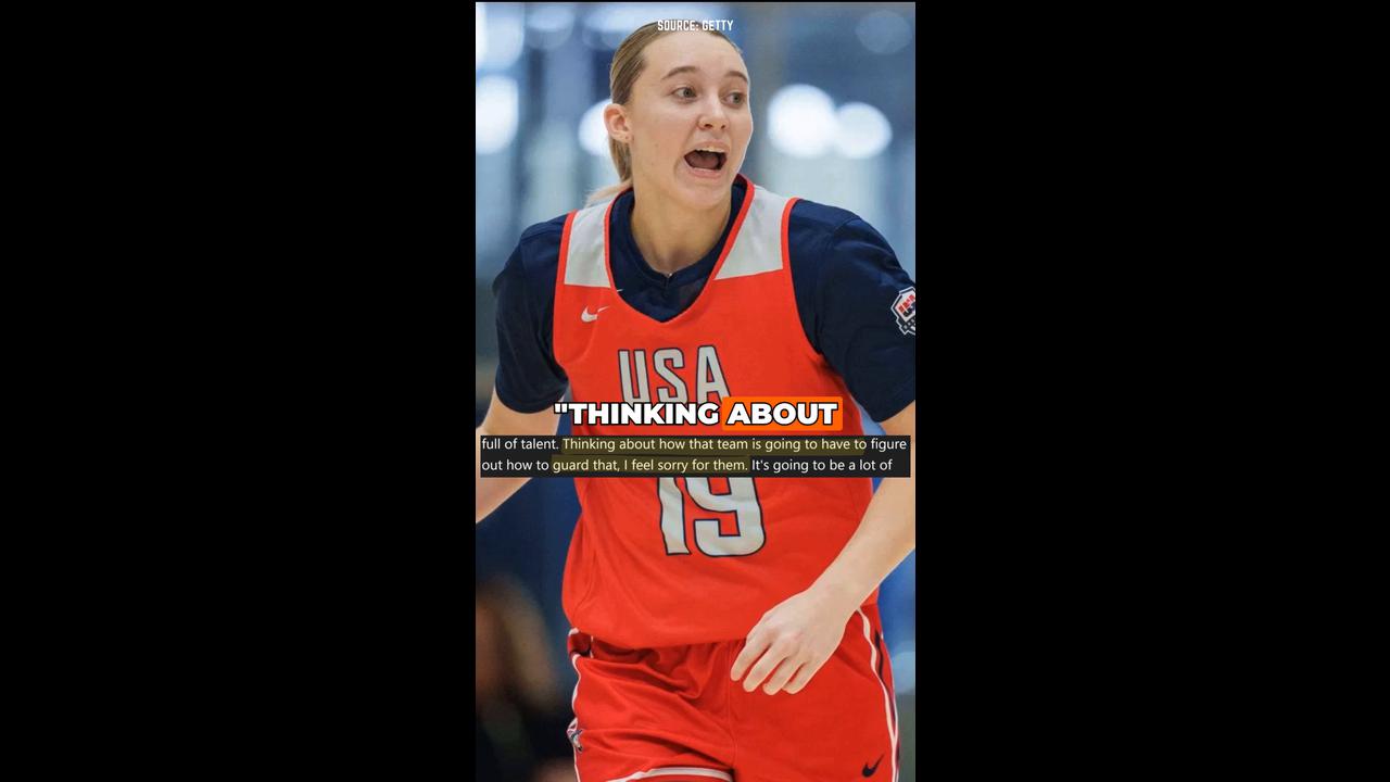 Video thumbnail for Azzi Fudd Reacts to Caitlin Clark – Paige Bueckers Team USA Pairing