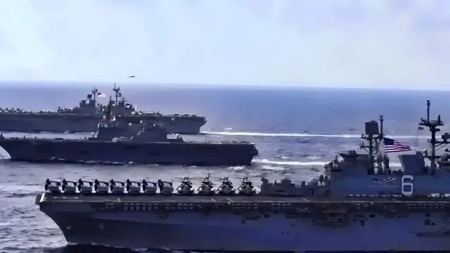 'Video thumbnail for 2 U.S. Aircraft Carriers Philippine Sea • China Responds'