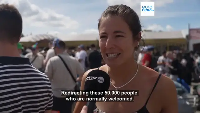Video thumbnail for Festival campers arrive as Tomorrowland seeks answers after fire destroys main stage