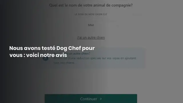 Video thumbnail for Nous avons testé Dog Chef pour vous : voici notre avis