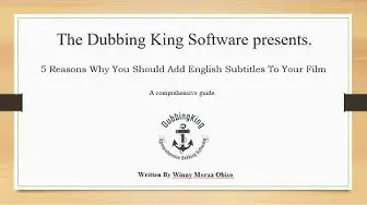 Video thumbnail for 5 Reasons Why You Should Add English Subtitles To Your Film (Case Study)