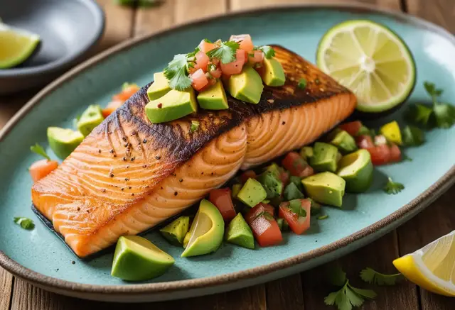 Video thumbnail for Pan-Seared Salmon with Fresh Avocado Salsa