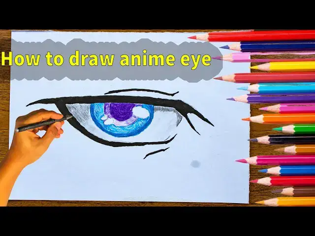 Video thumbnail for How To Draw Anime Eyes Easy | How To Color Anime Eyes - Anime Eyes