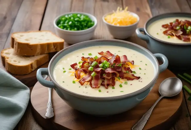 Video thumbnail for Hearty Potato Soup Perfection
