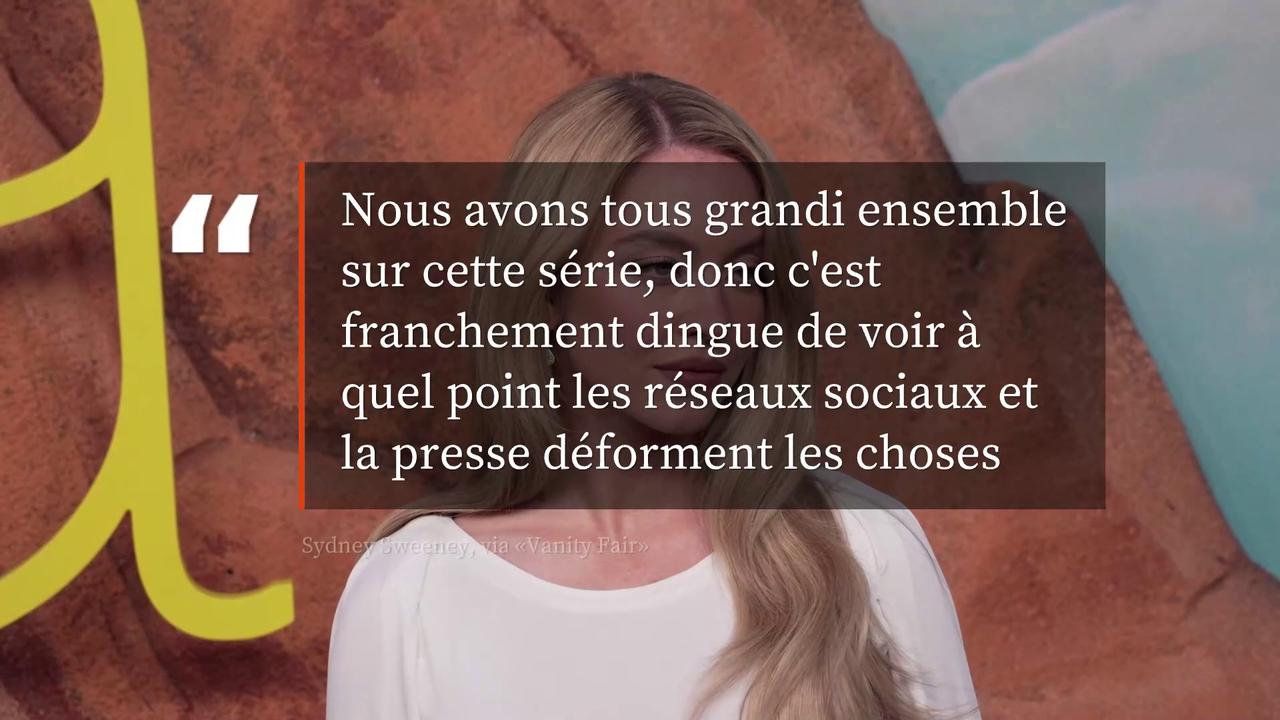 Video thumbnail for Sydney Sweeney dément des tensions entre les acteurs d'«Euphoria».