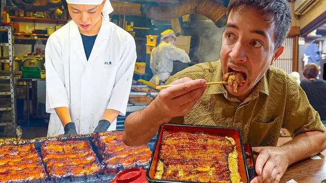 'Video thumbnail for Japanese Street Food Layover  Narita’s Legendary Unagi Restaurant!'