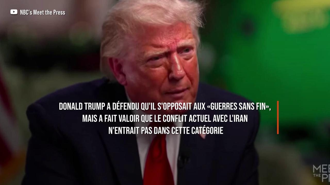 Video thumbnail for Donald Trump affirme n'avoir jamais promis qu'il n'y aurait «pas de nouvelles guerres».