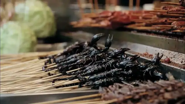 Video thumbnail for Black scorpion walking closeup  | Animals |